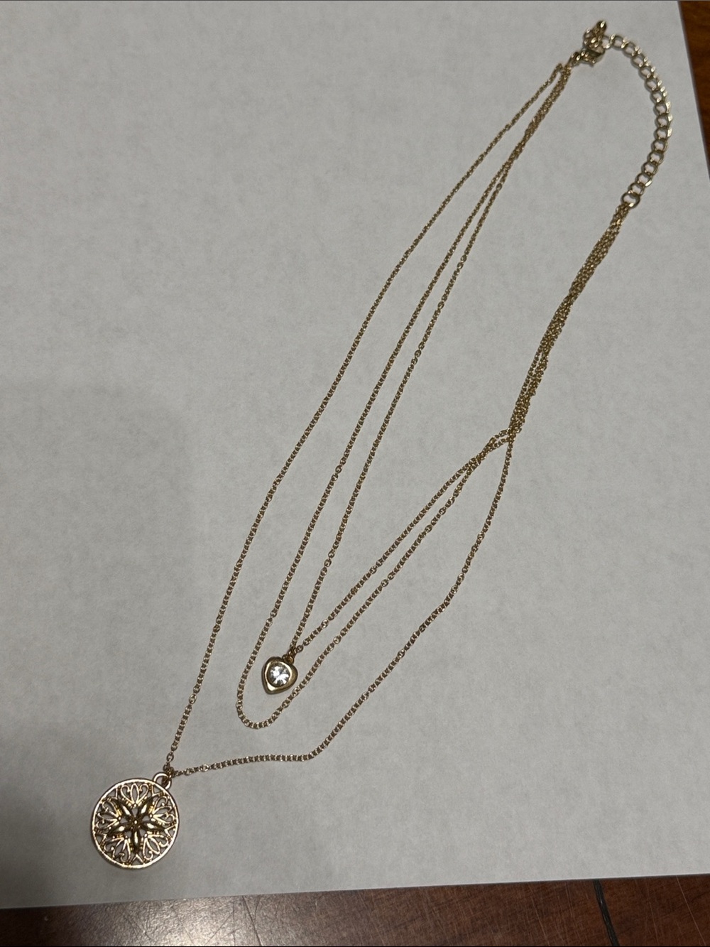 Gold Plated Layered Filigree Medallion Pendant Necklace Set from Anthropologie🔥🔥 - Picture 7 of 16